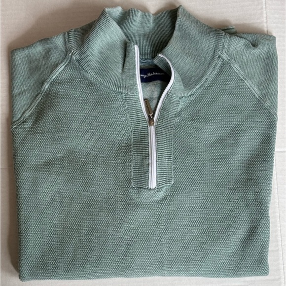 TOMMY BAHAMA SWEATER XXL. HALF ZIP. 100% COTTON. EXCELLENT CONDITION. - Picture 3 of 15